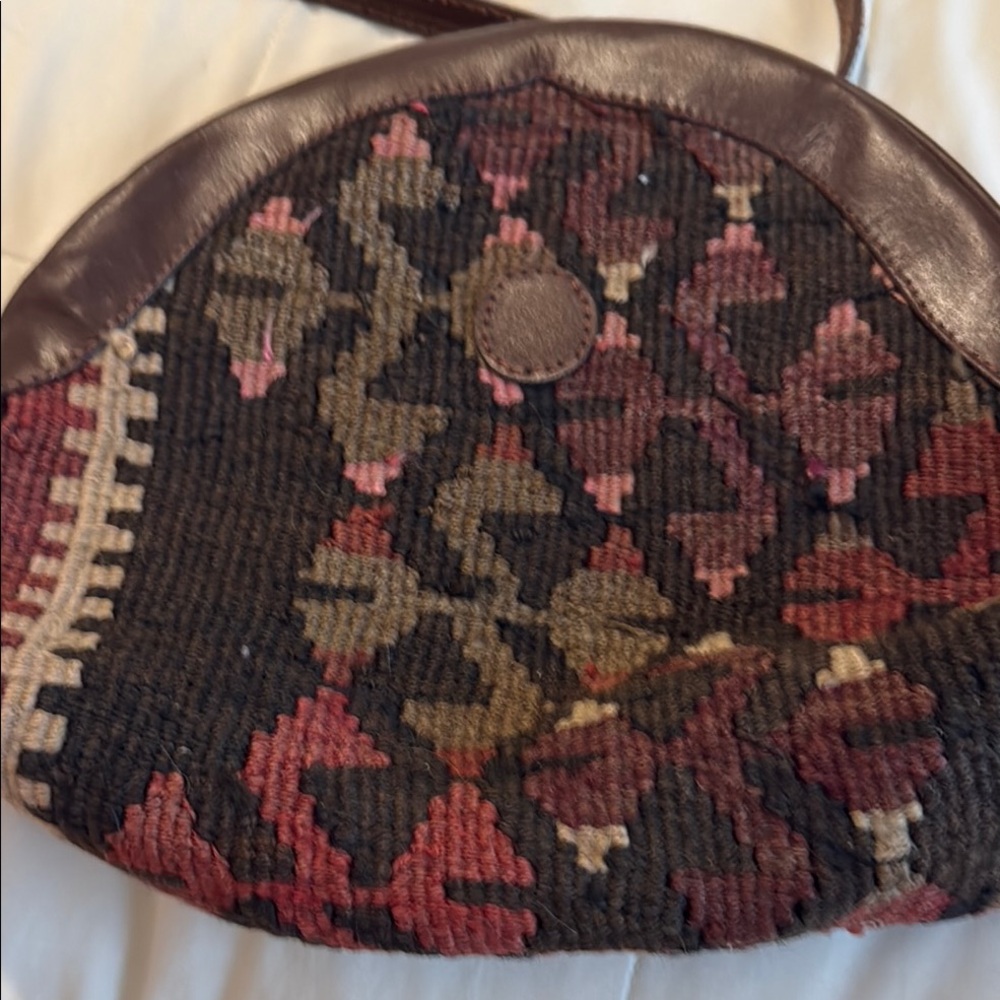 Brown and Red Bags with Style and Functionality Kilim bag from Turkey